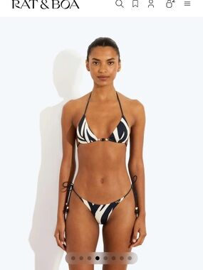 Rat & Boa Navy and White Zebra Bikini set